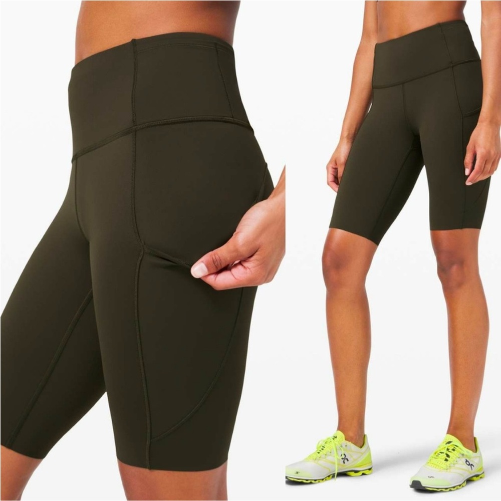 Lululemon Fast And Free Short 10" *Non-Reflective Dark Olive